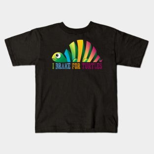 I Brake For Turtles Kids T-Shirt